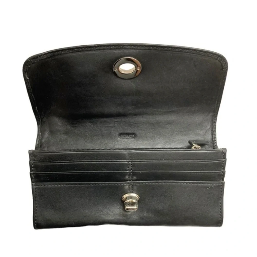Coach black leather legacy wallet